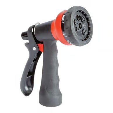 ADJUSTABLE MULTI-PATTERN PLASTIC HOSE NOZZLE